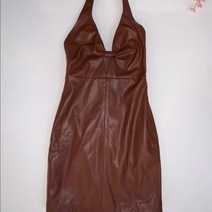 Leather Short Dress